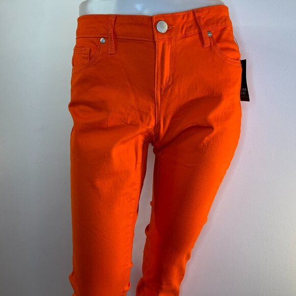 CROWN & IVY Women's Tangelo Orange 5-Pocket Pants - Size 4P - NWT $59.50 - Picture 2 of 5